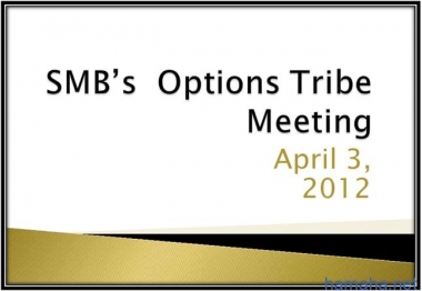 Yesterday’s Options Tribe Meeting: Perspectives